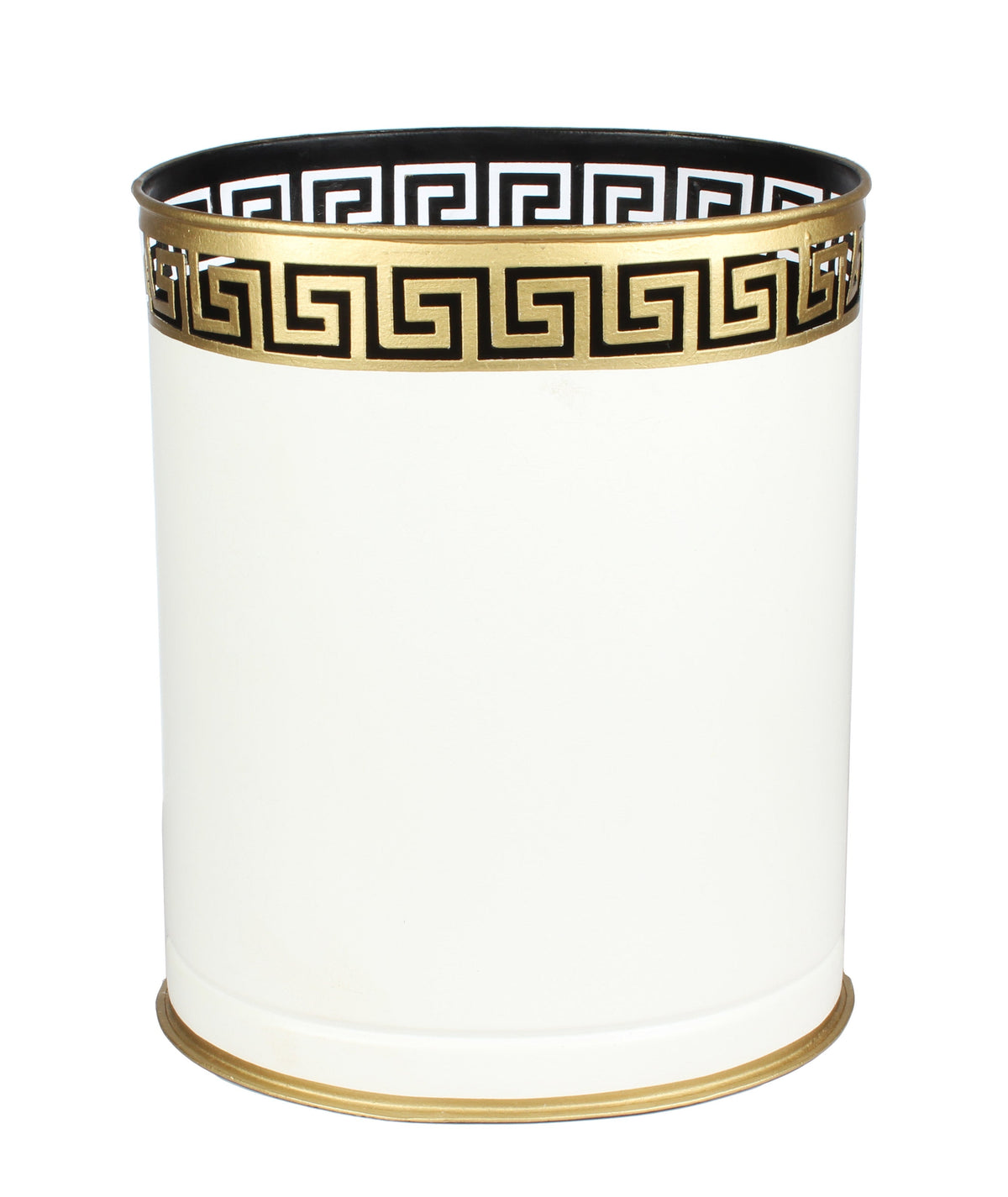 Ivory Greek Key Wastepaper Basket & Tissue (2 Options)