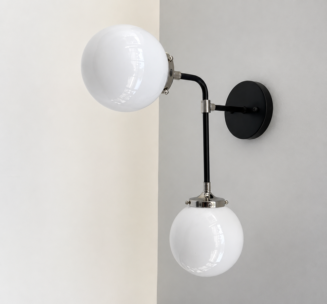 Ultra Modern Duo Wall Sconce Light Fixture