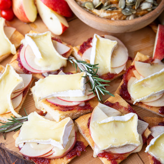 food on a board