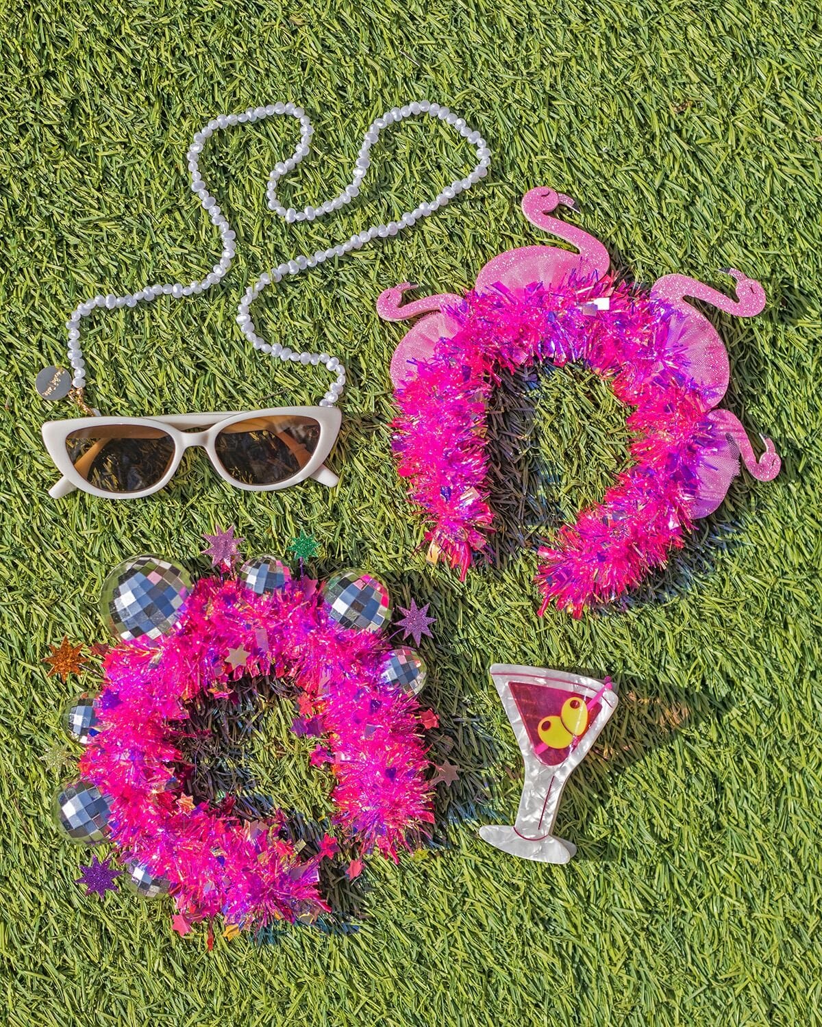 Pink Disco Ball Party Novelty Headband