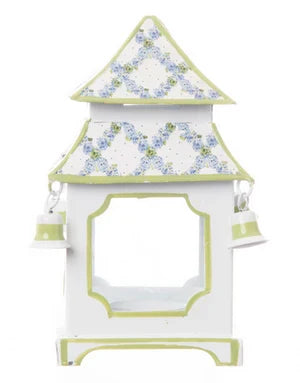Soft Green Hydrangea Trellis Pagoda Lantern (4 Sizes)