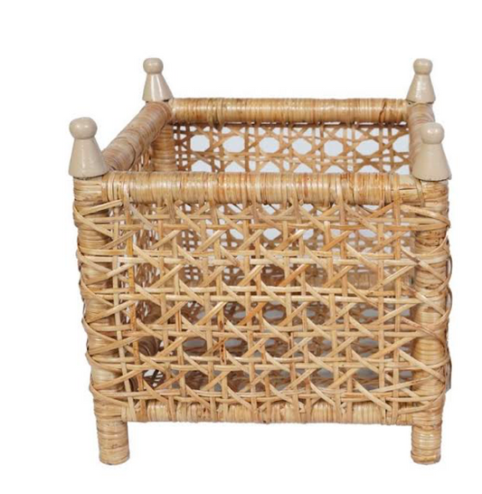 a basket with a white background
