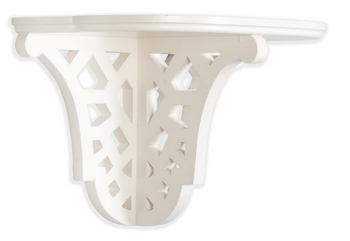 White Solid Wood Fretwork Bracket