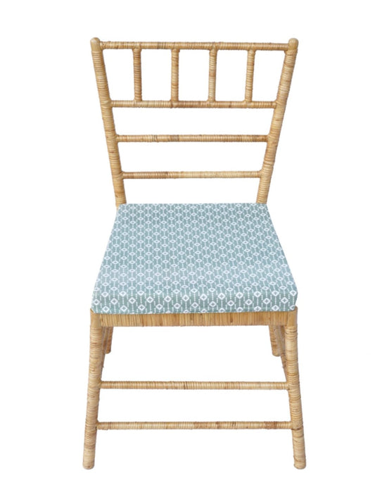 a chair with a cushion