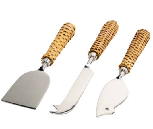 a group of cheese knives