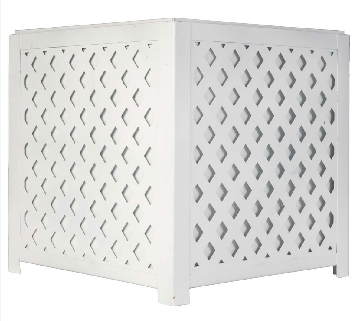 White Lattice Planter