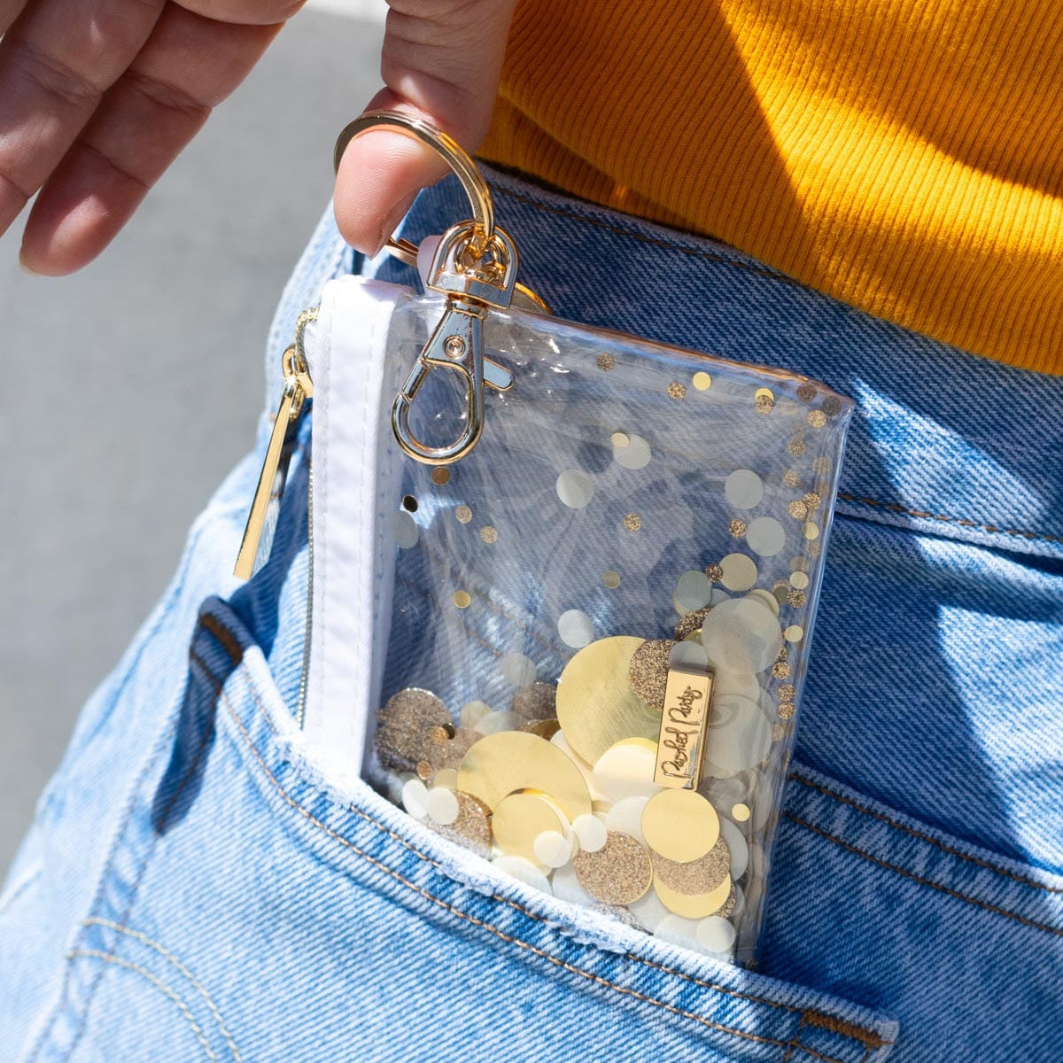 Spirit Squad Confetti Keychain Wallet