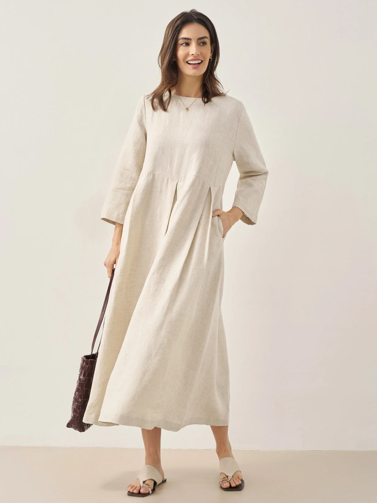 a woman in a white dress