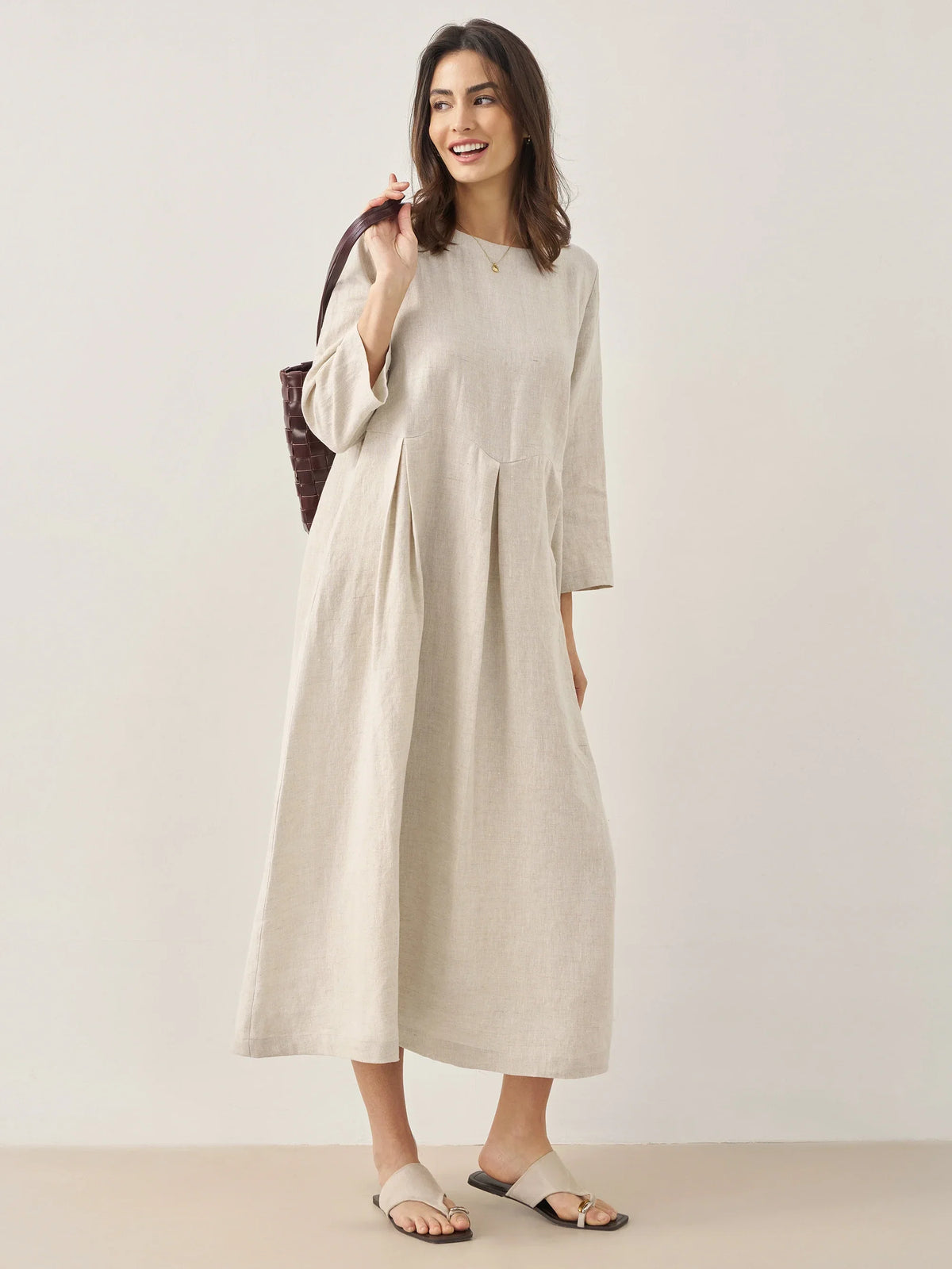 a woman in a white dress