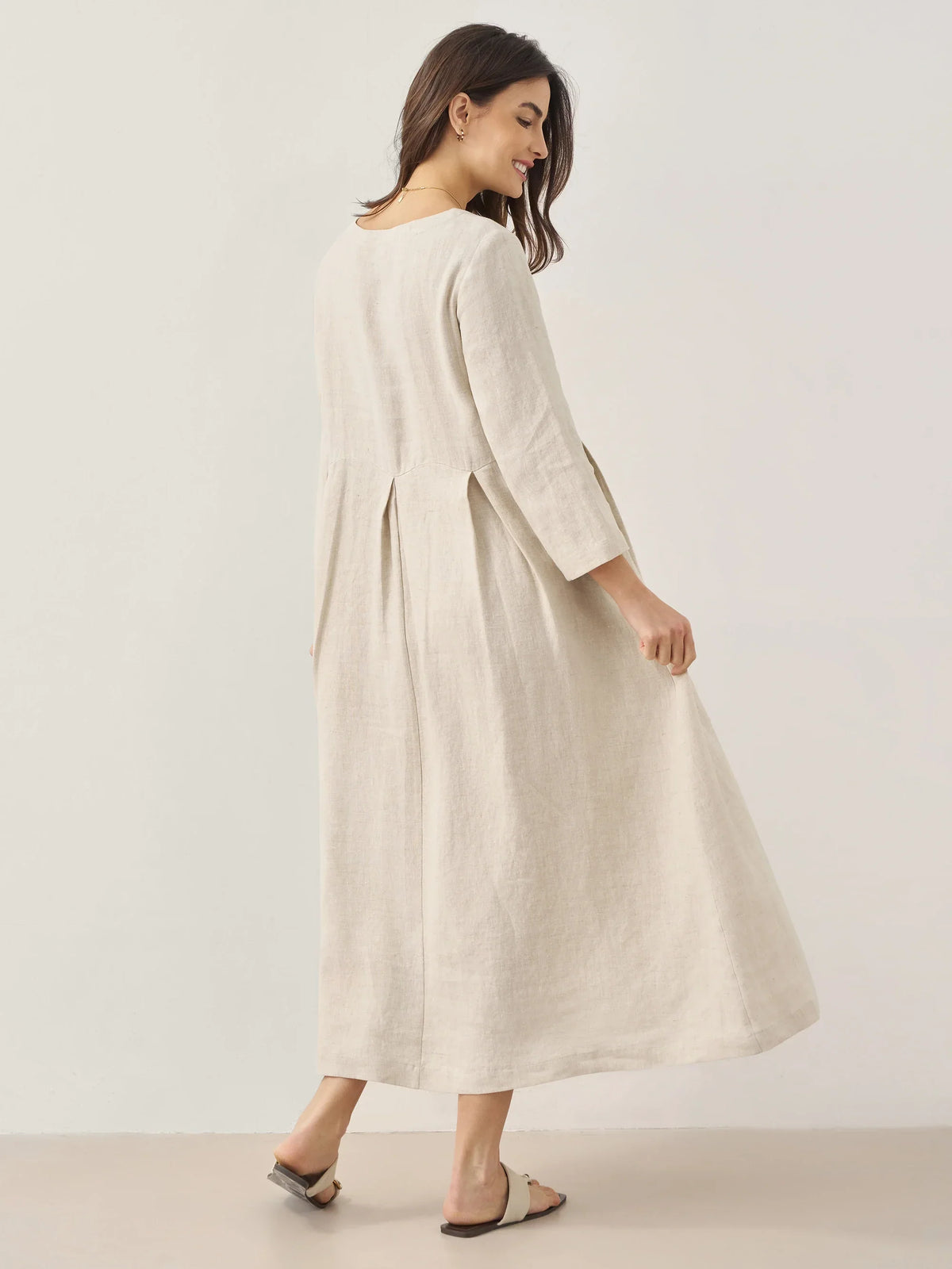a woman in a white dress