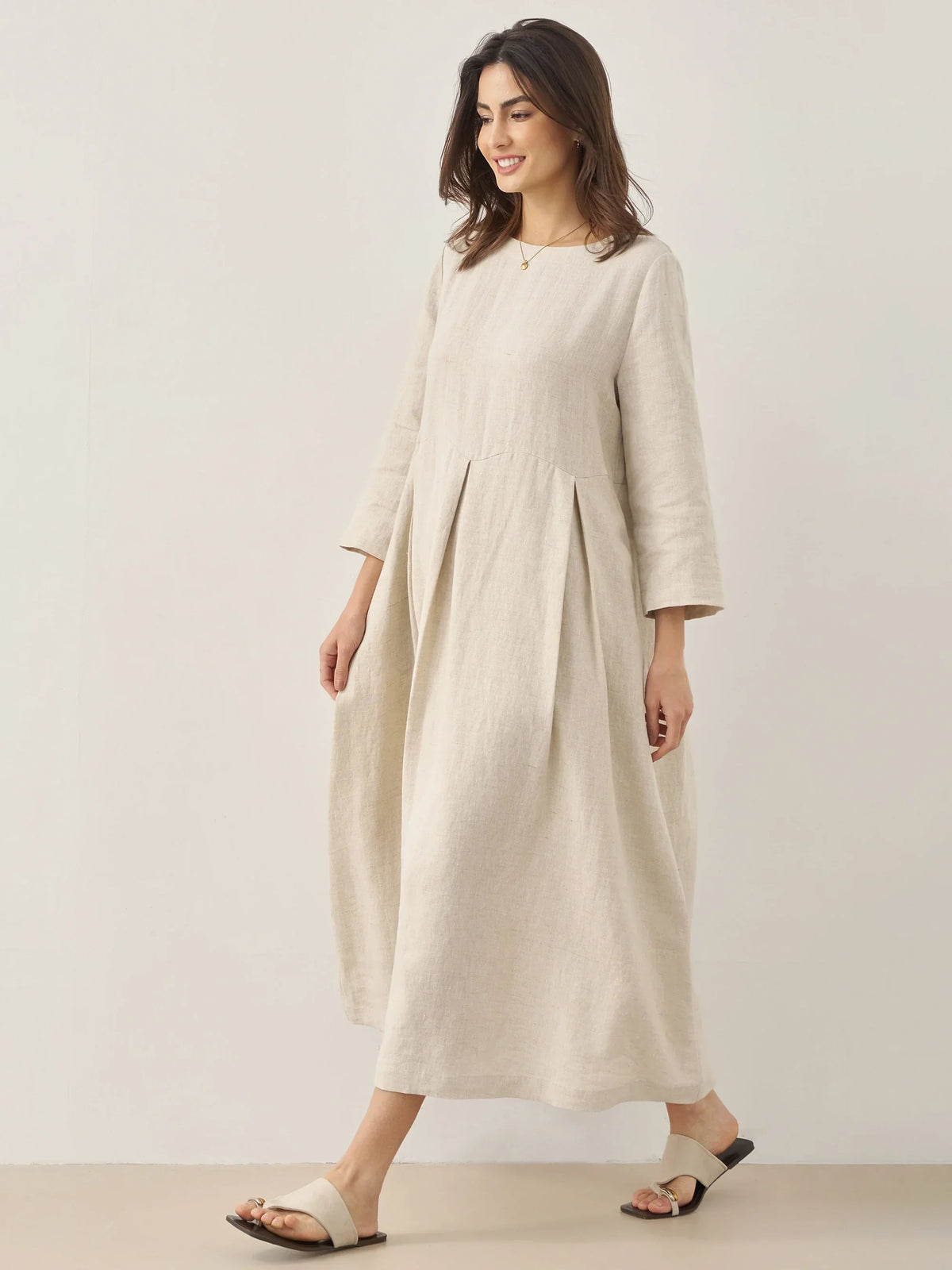 a woman in a white dress