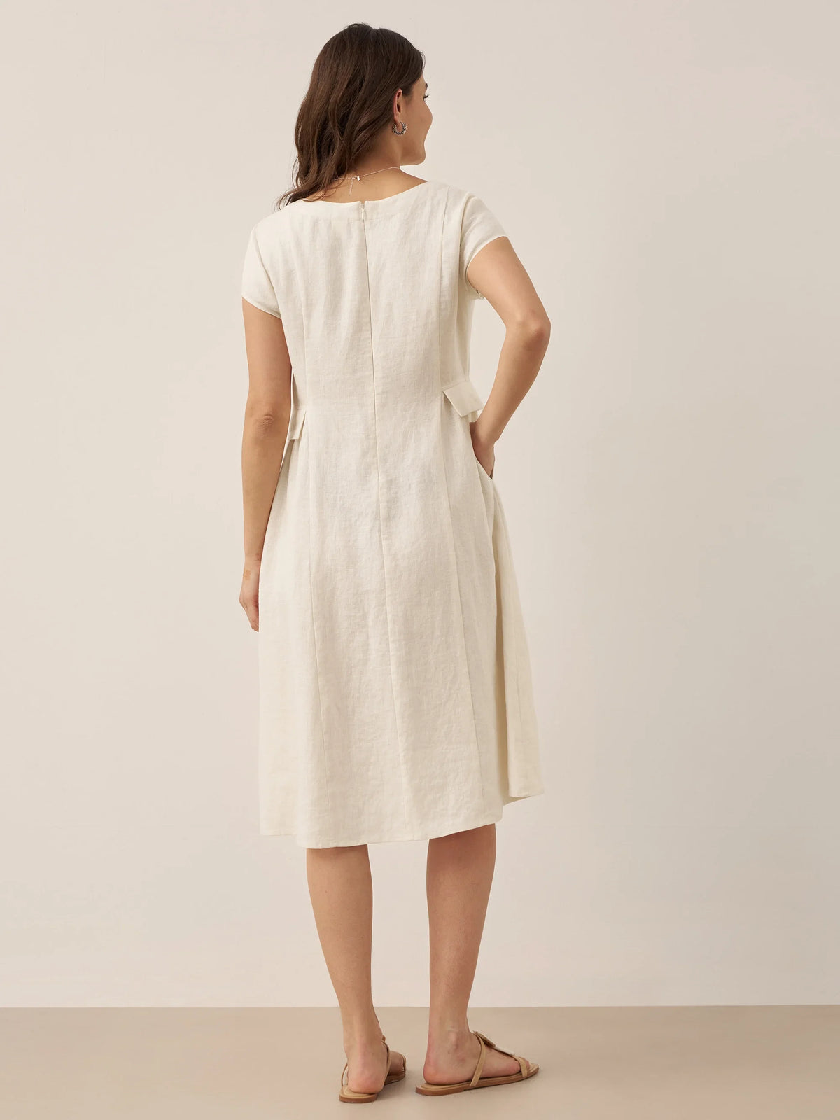a woman in a white dress