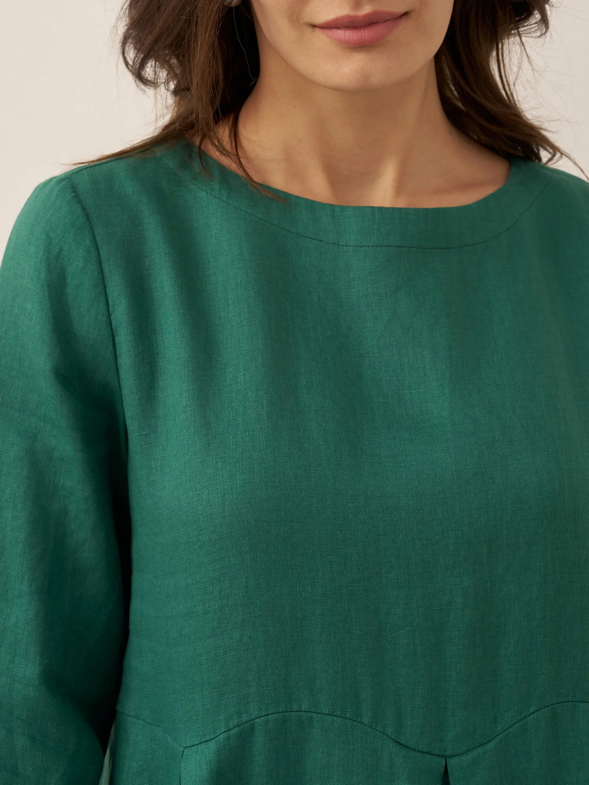 a close up of a woman's neck
