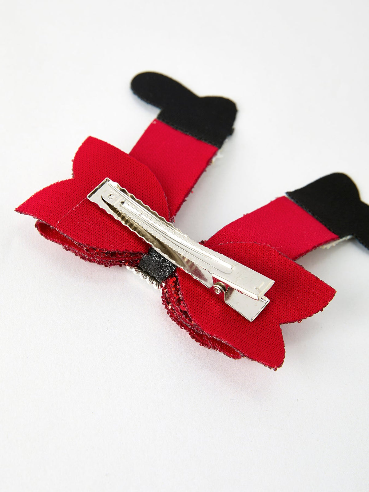 Christmas Red Sequined Zirconia Bow Hairpin