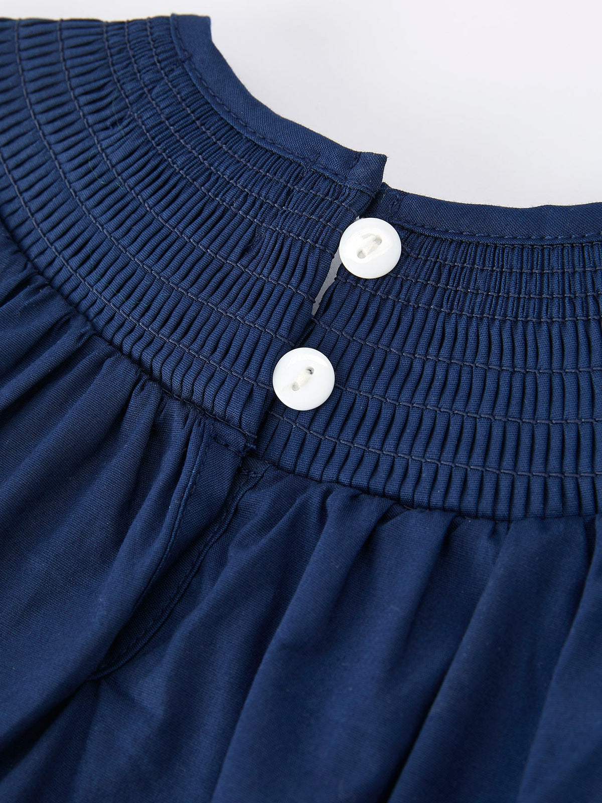 a close up of a blue shirt