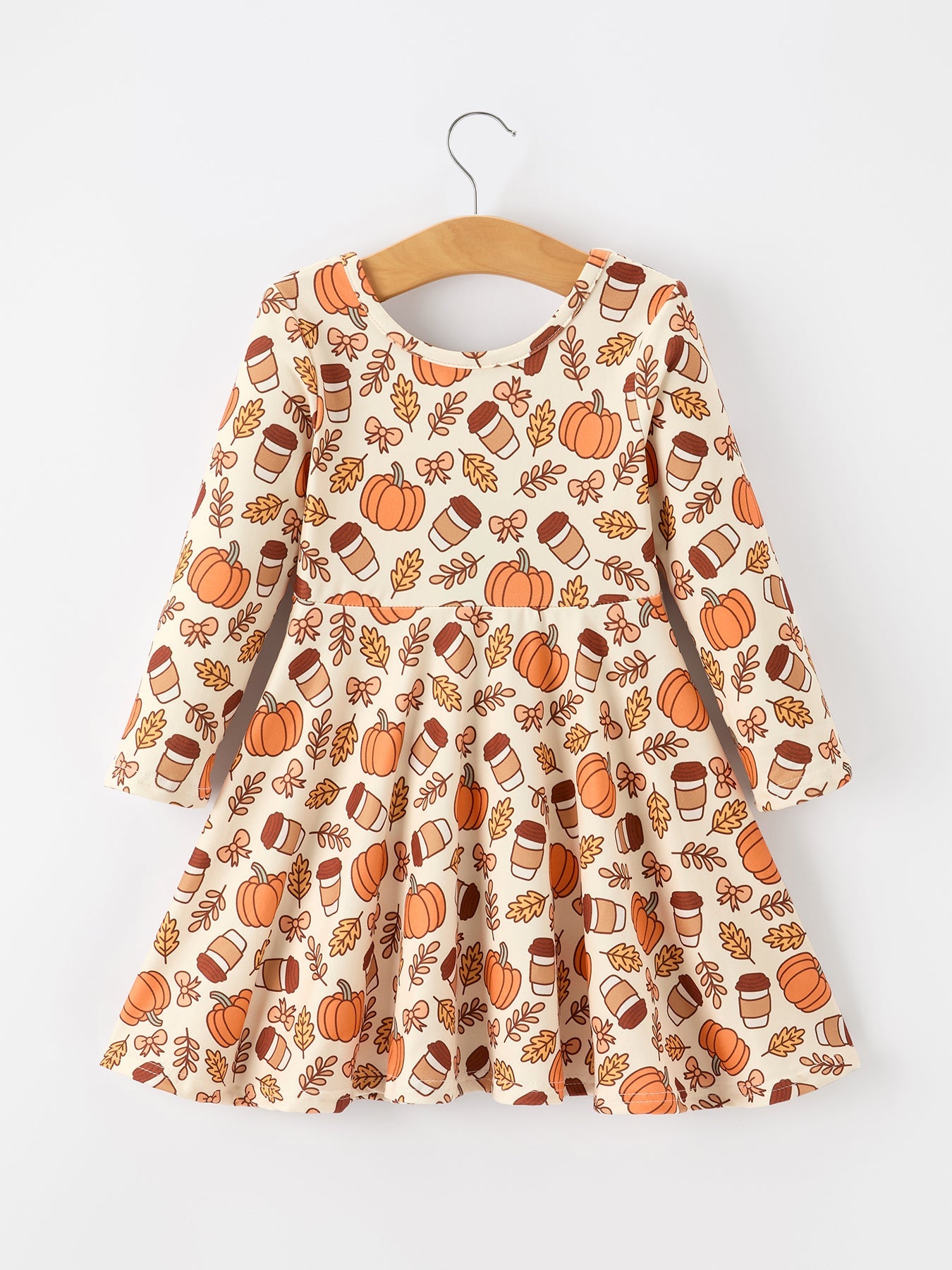 Fall Pumpkin Pie Girls Twirl Dress