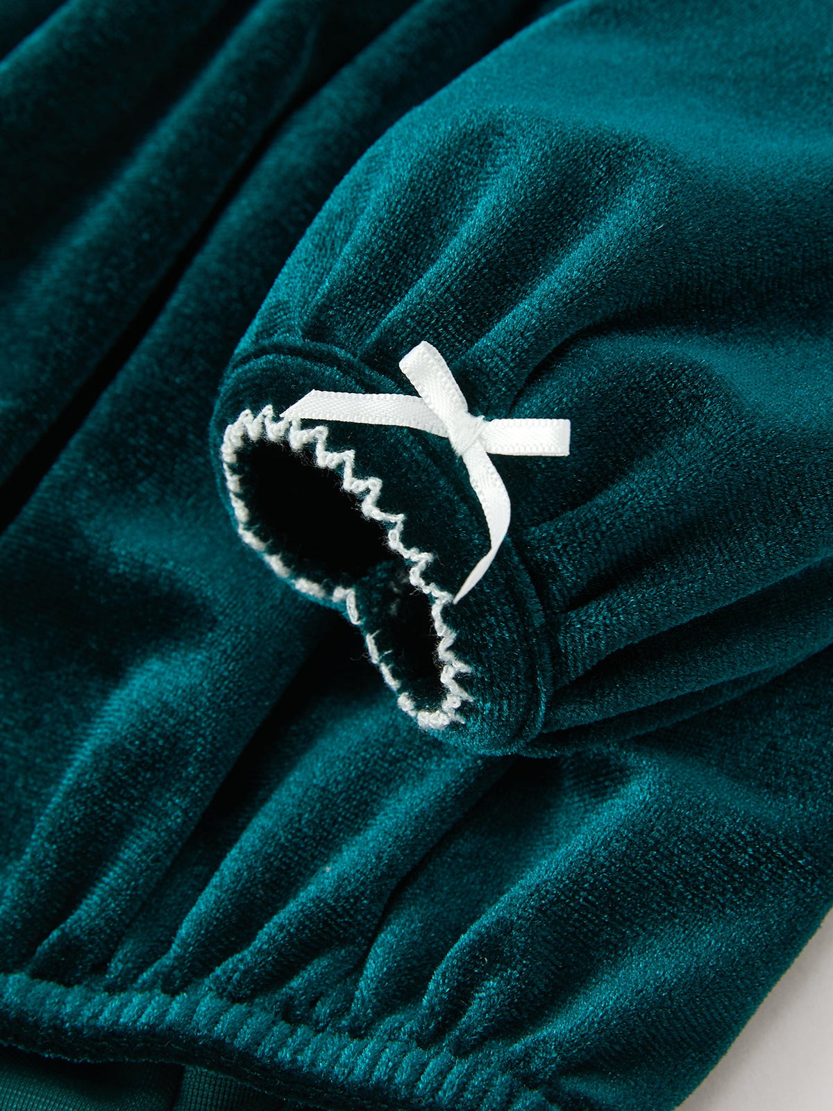 Baby Girls Emerald Green Velvet Peter Pan Collar Christmas Romper