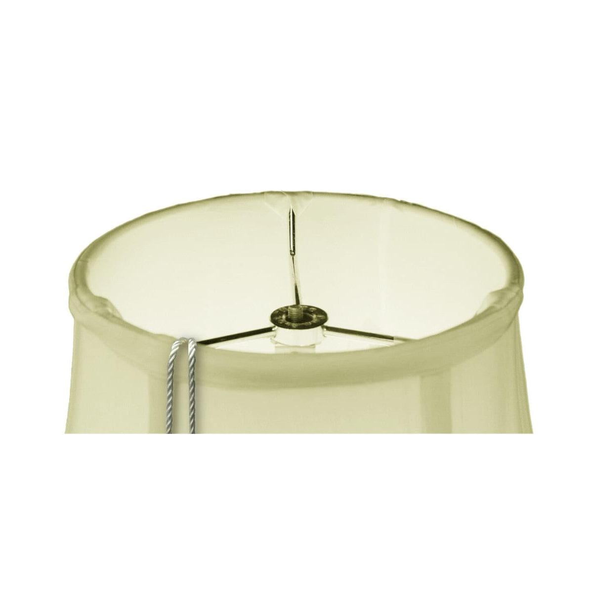 20"W x 15"H Bell Shantung Lamp Shade Tassel Eggshell