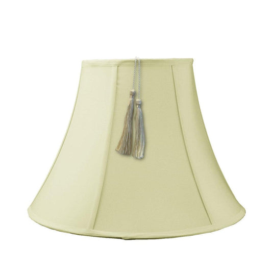 20"W x 15"H Bell Shantung Lamp Shade Tassel Eggshell