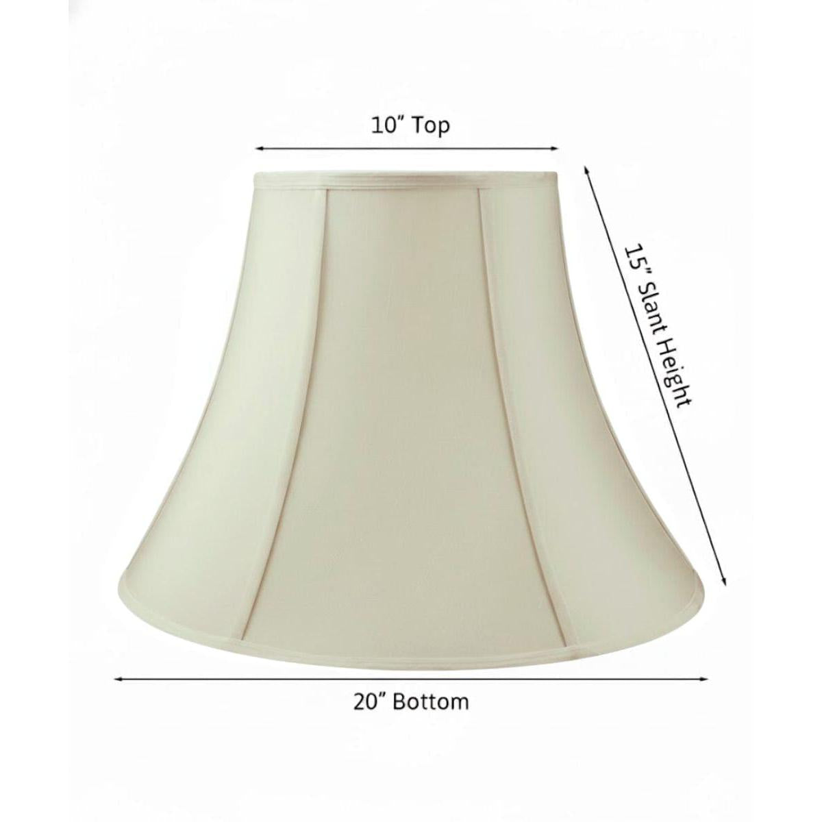 20"W x 15"H Egg Shell Shantung Bell Lampshade
