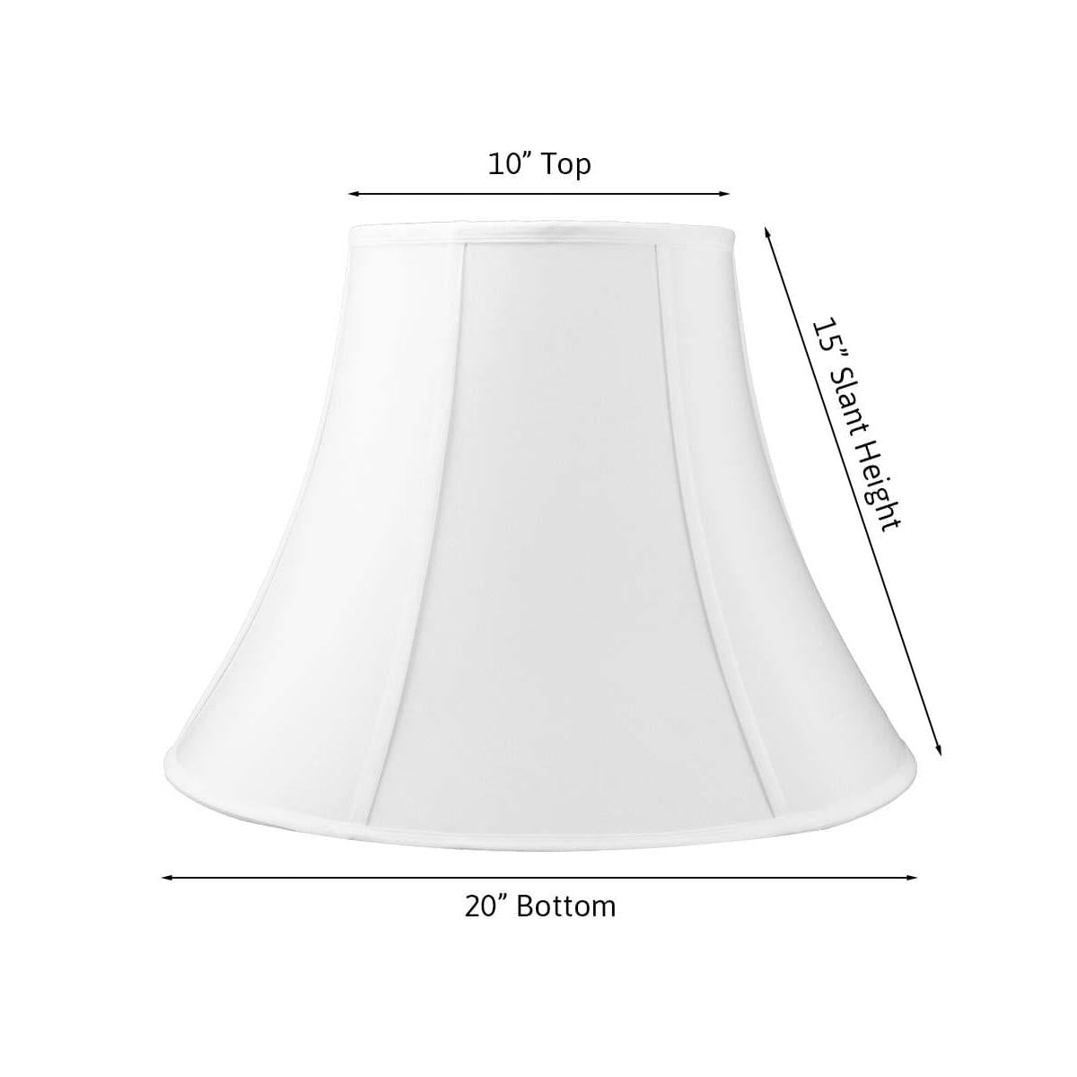 20"W x 15"H White Bell Shantung Shade