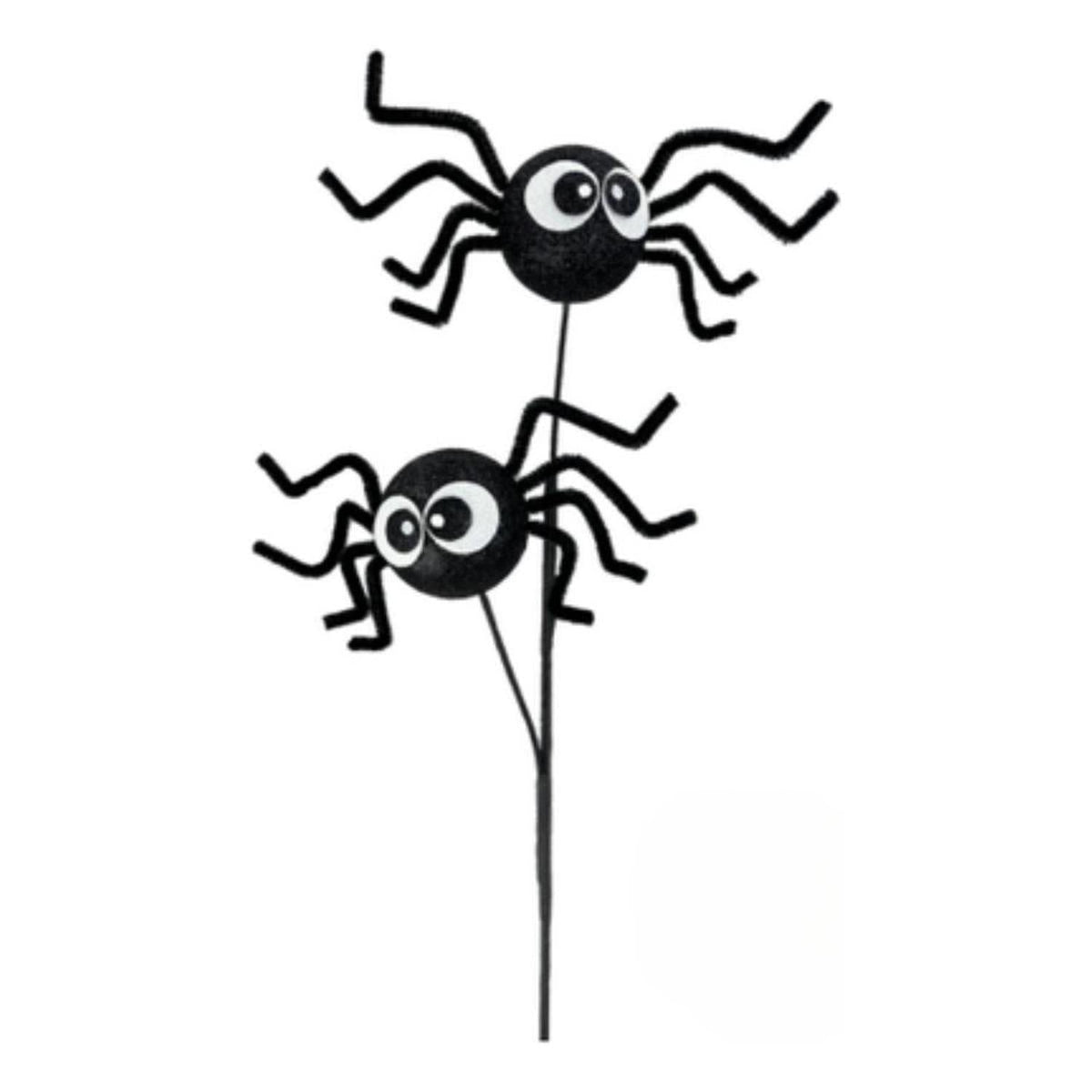 21" Silly Spider Spray: Black