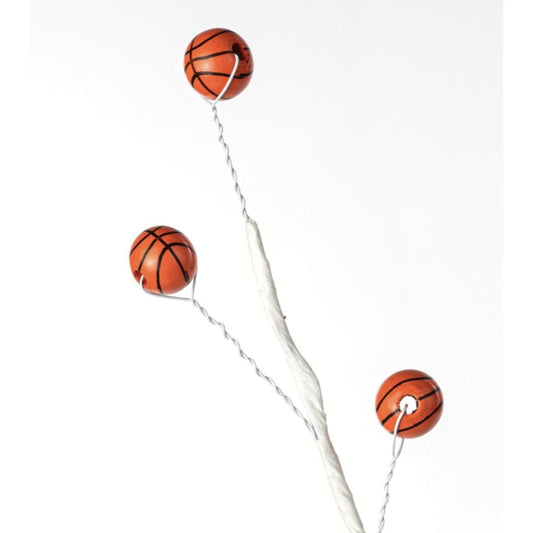 23" Wood Bead Sports Ball Spray: Basketball