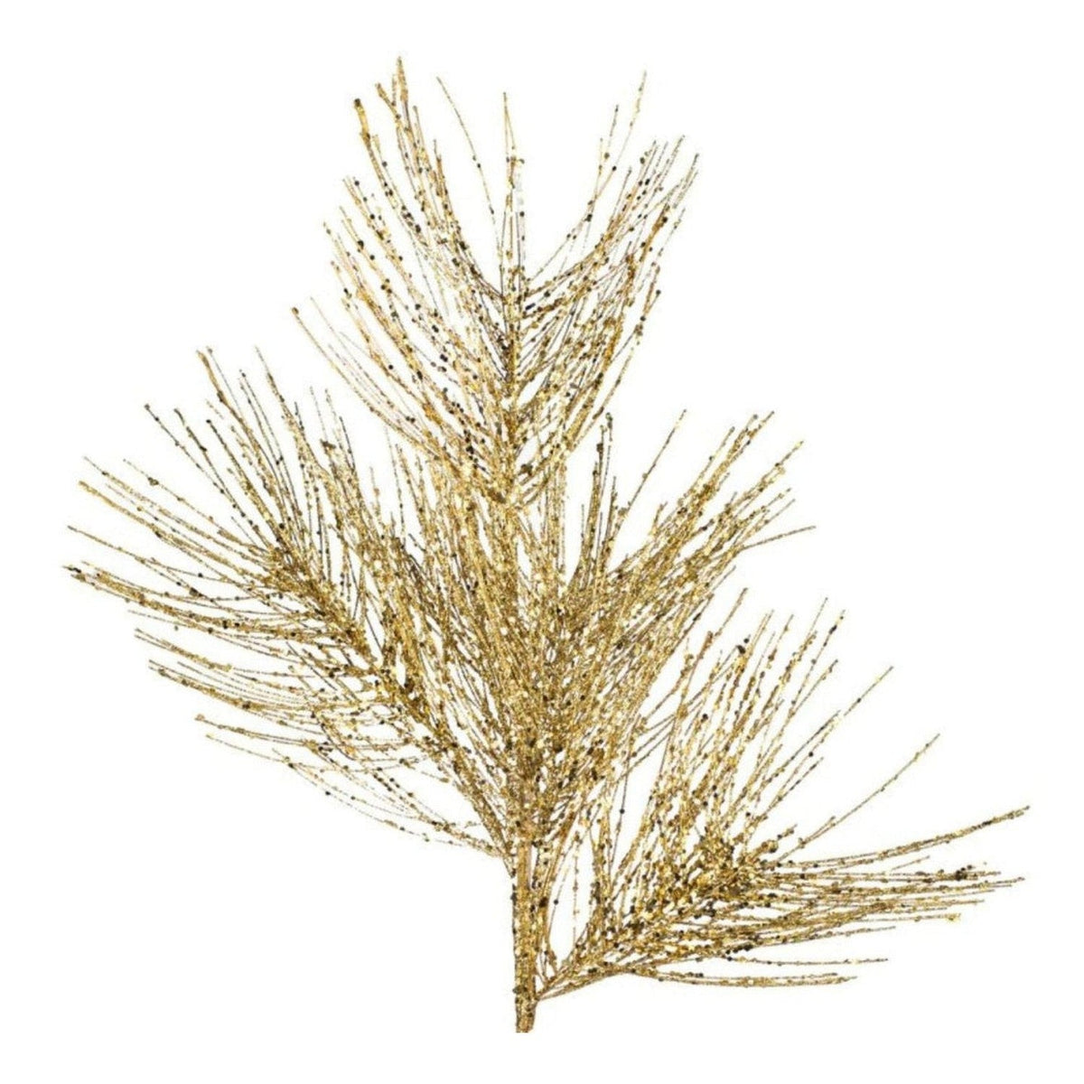 24" Glitter Pine Pick: Champagne