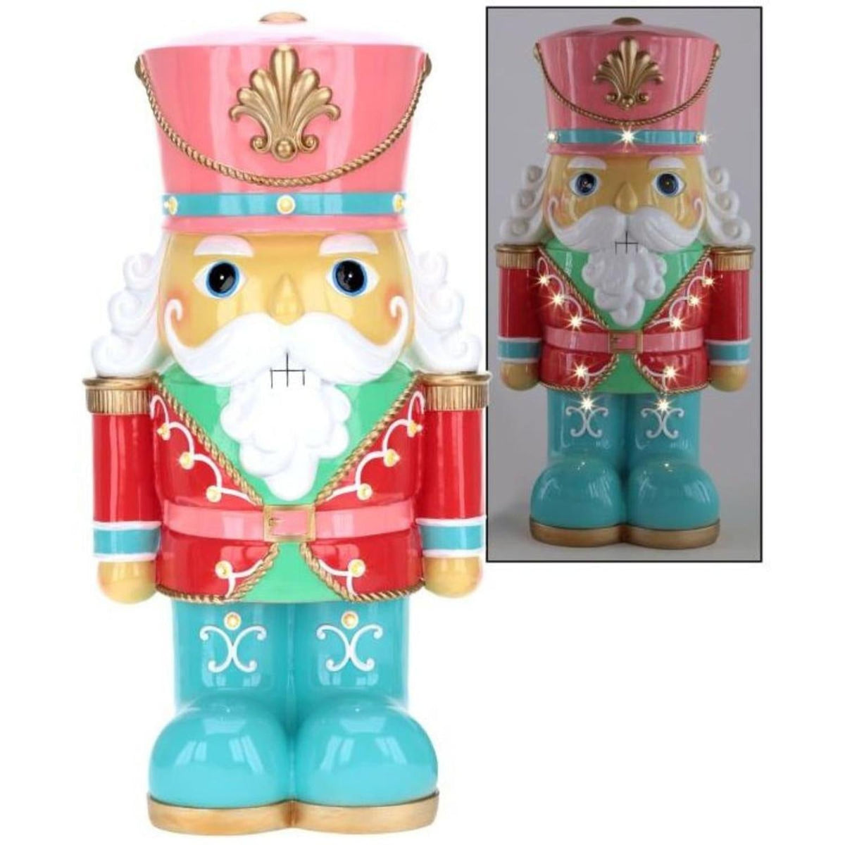 24" Retro Pastel LED Nutcracker