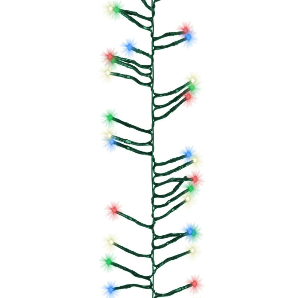 24' Twinkle Lights Green Wire: Mulit Color Lights