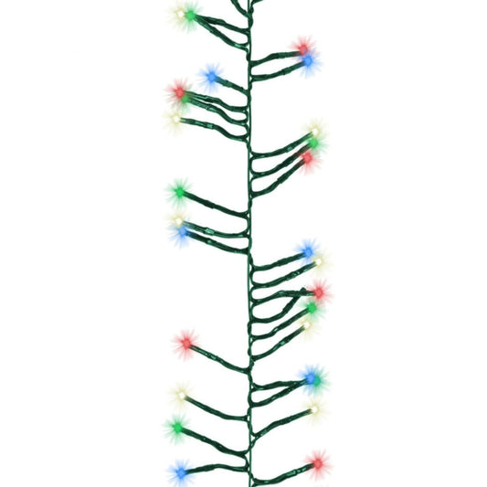 24' Twinkle Lights Green Wire: Mulit Color Lights