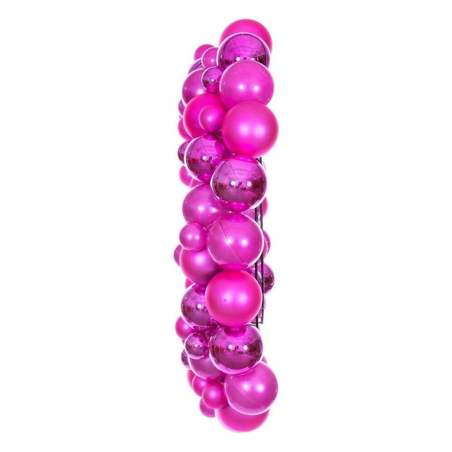 24" Hot Pink Ball Wreath