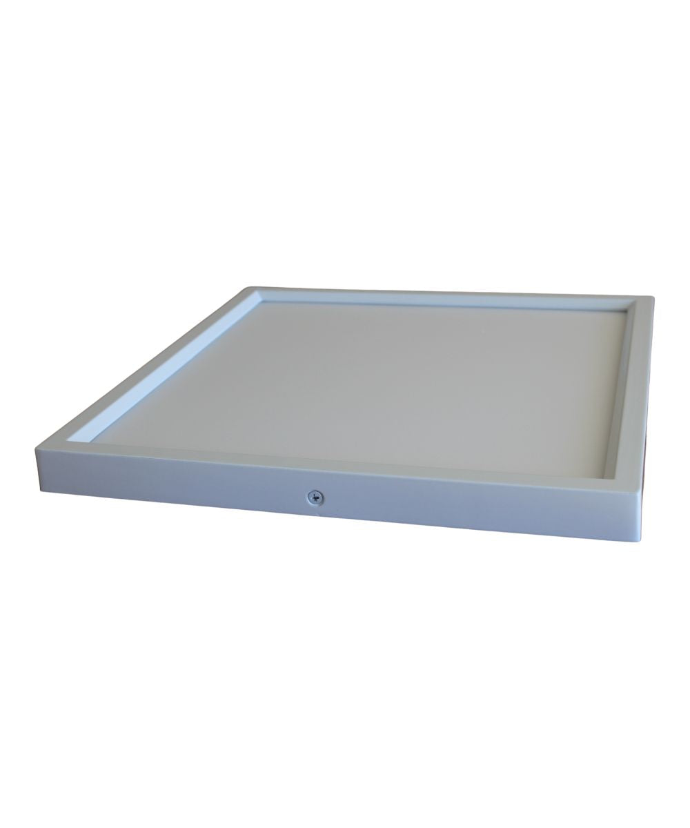 11"W 1-Light Square LED Flush Mount Light Fixture White Acrylic Finish