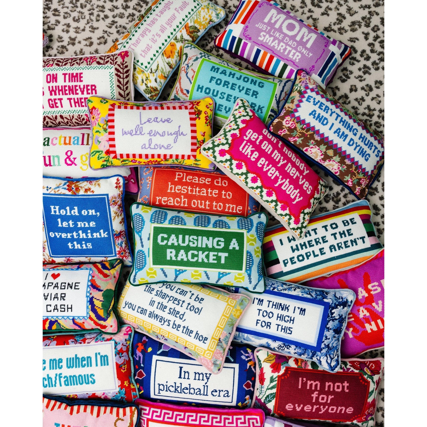 Everything Hurts Needlepoint Pillow