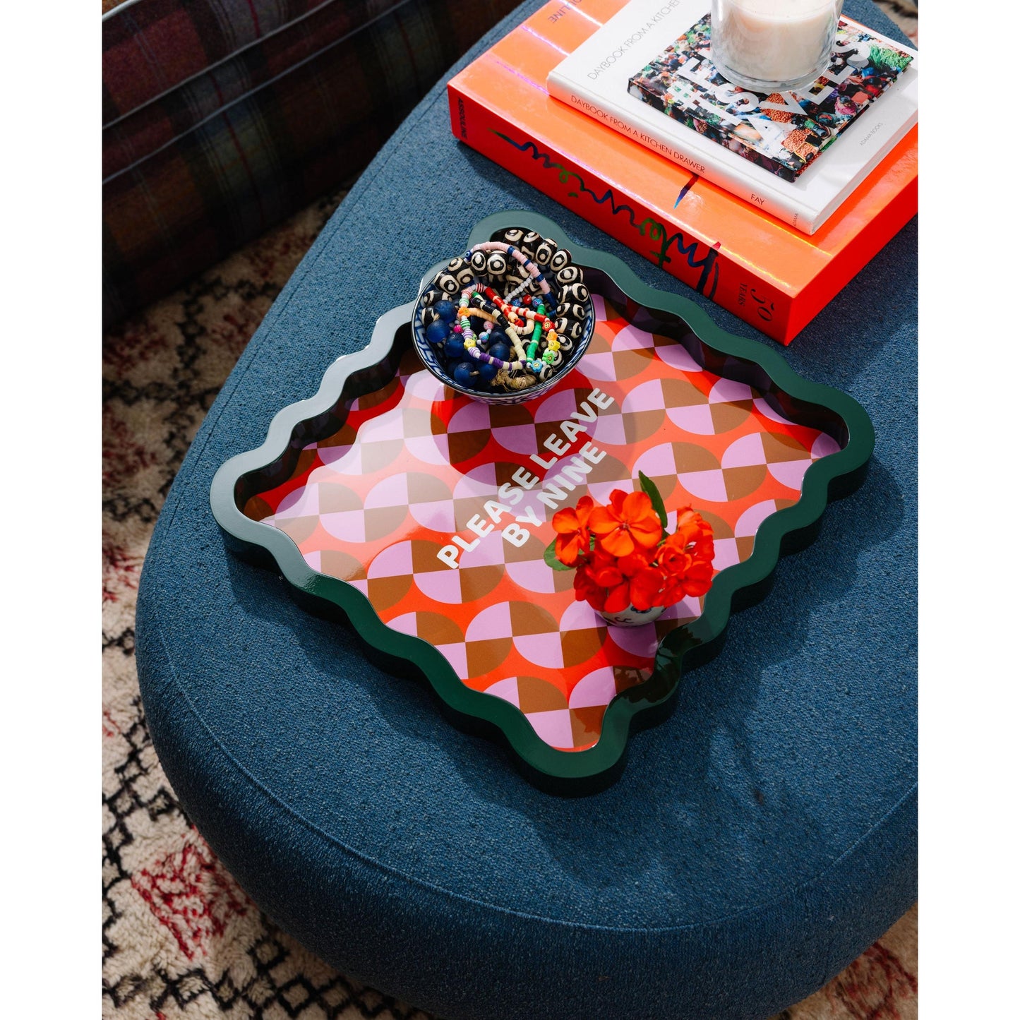 Leave by Nine Large Lacquer Tray