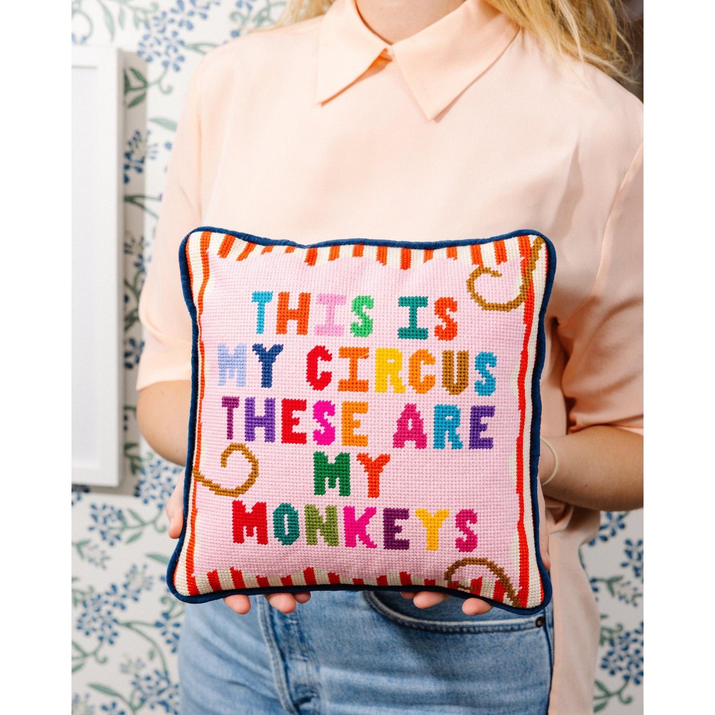 My Circus Needlepoint Pillow