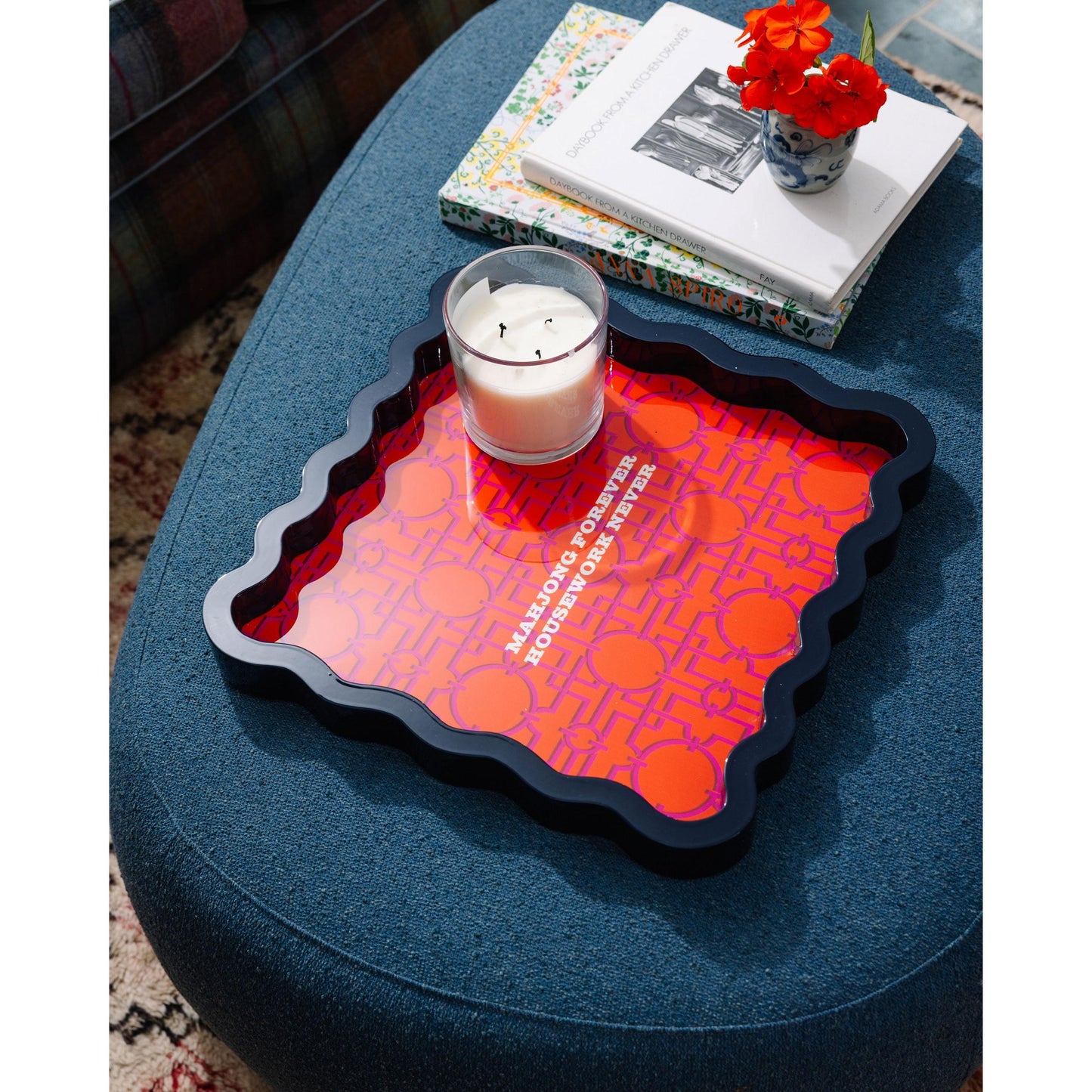 Mahjong Large Lacquer Tray