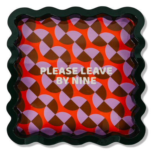 Leave by Nine Large Lacquer Tray