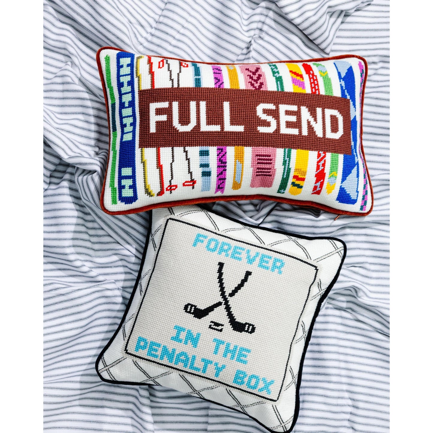Full Send Needlepoint Pillow