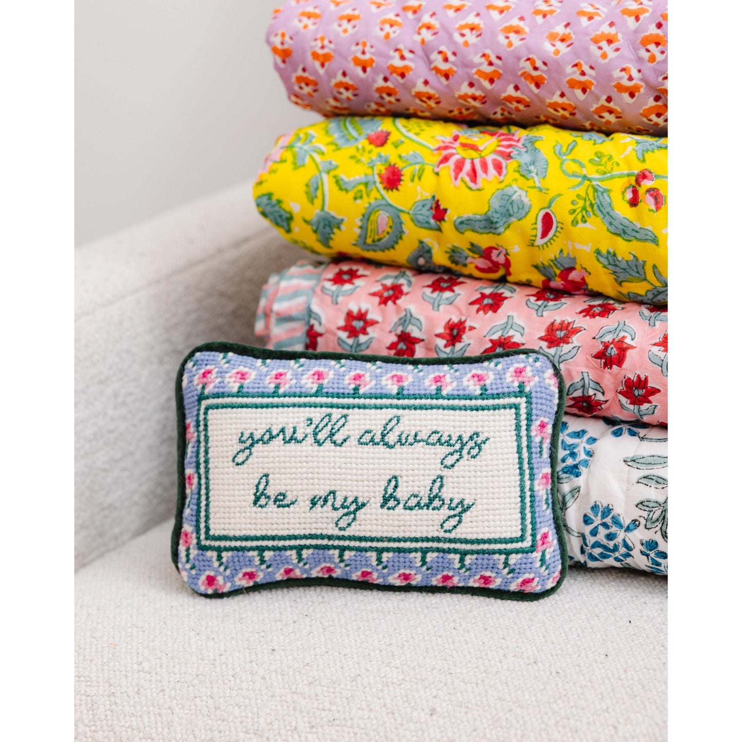 Be My Baby Mini Needlepoint Pillow