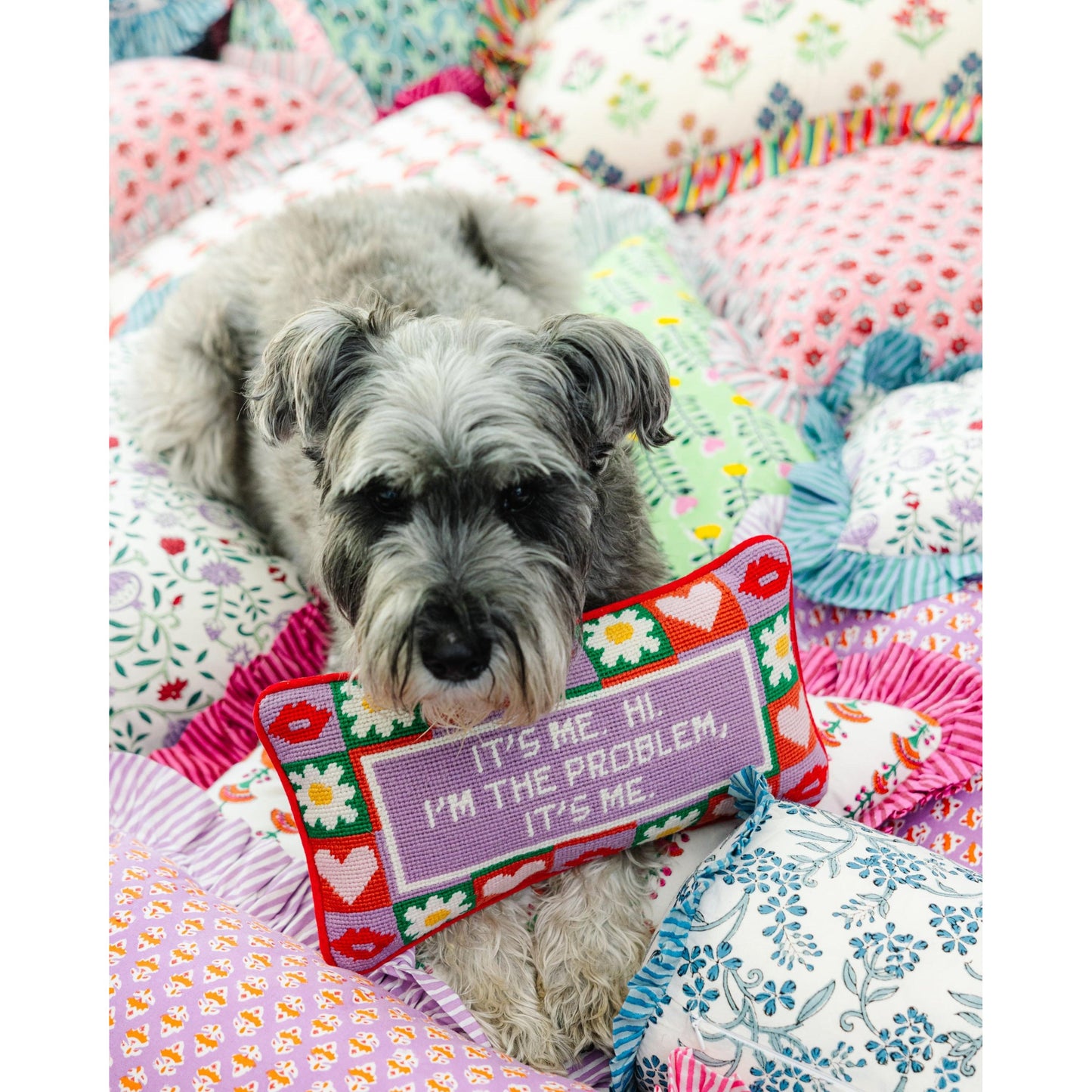 It's Me Needlepoint Pillow