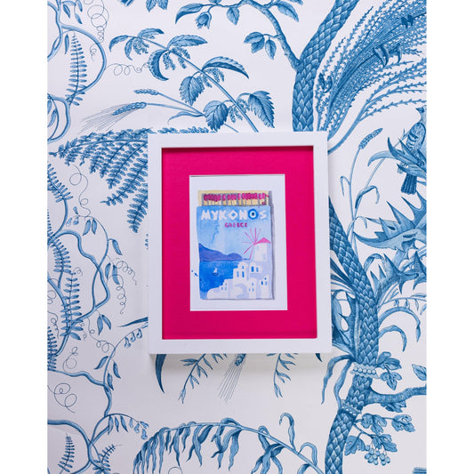 Mykonos Matchbook Art Print