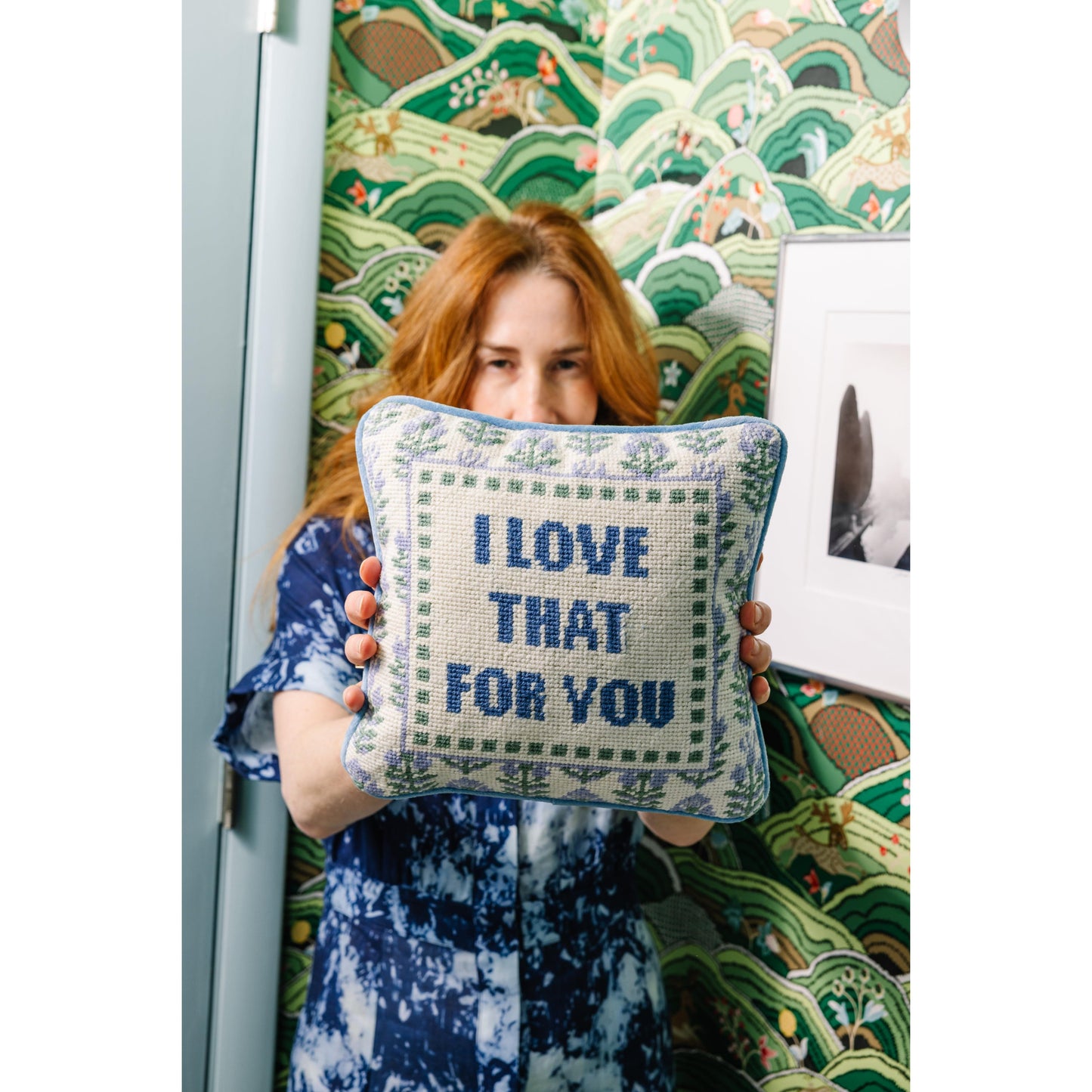 Love That for You Needlepoint Pillow