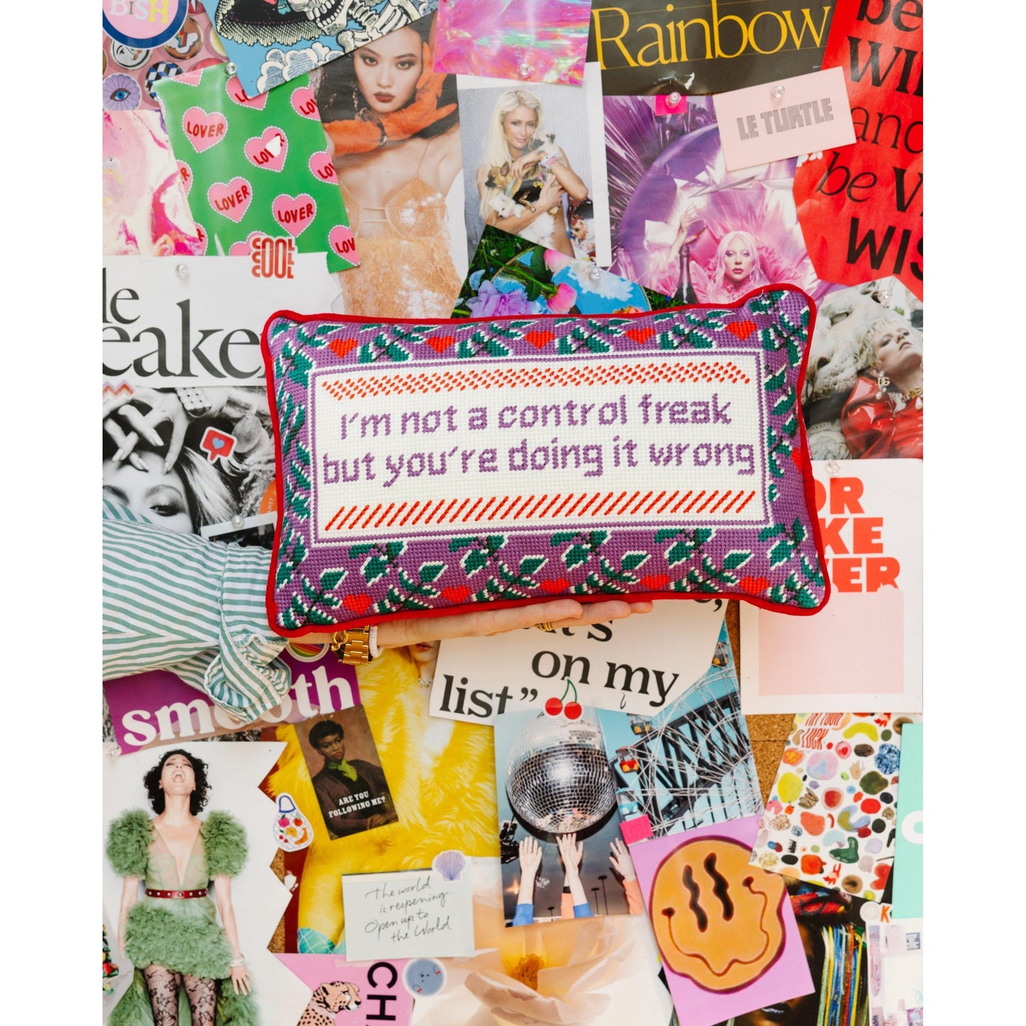 Control Freak Needlepoint Pillow