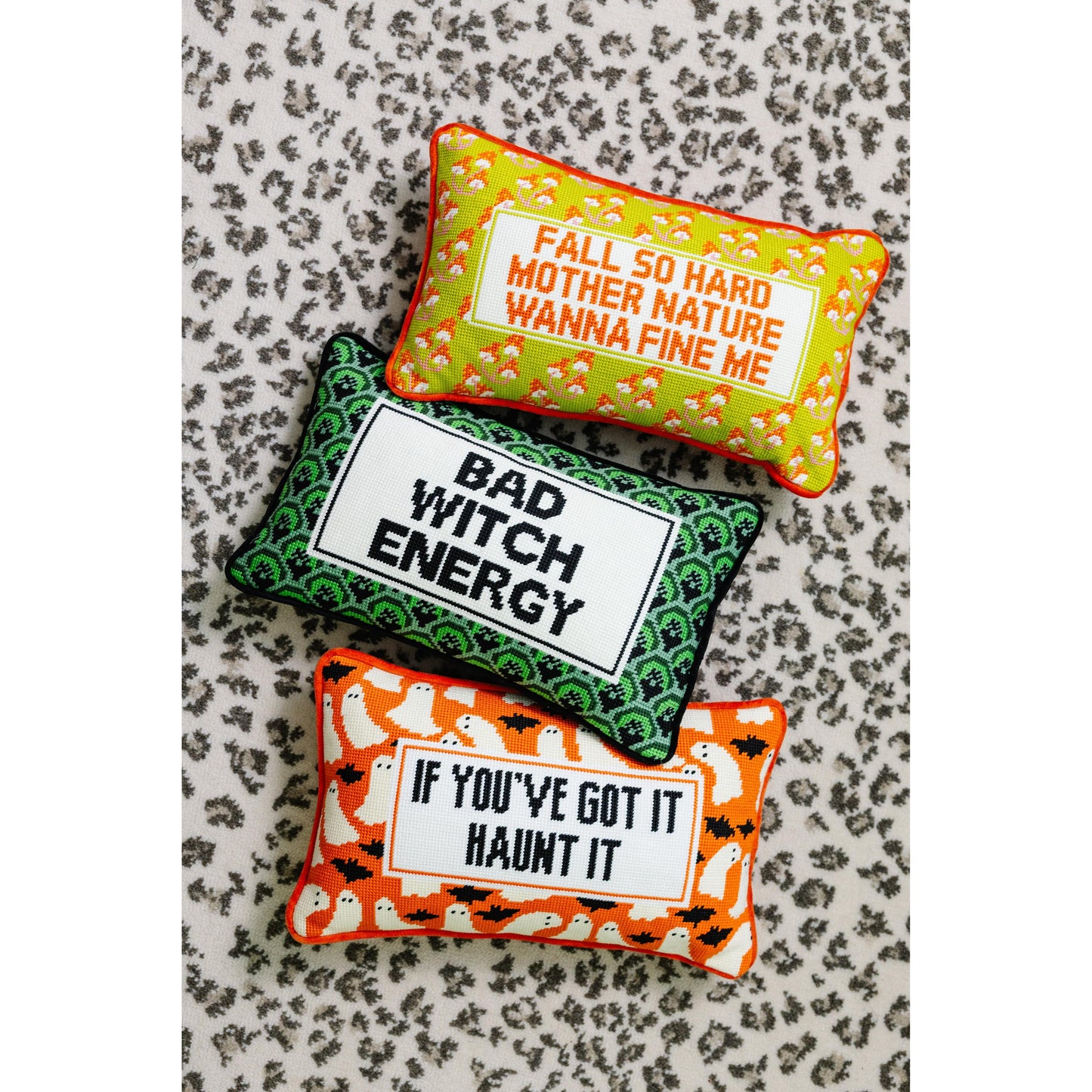 Bad Witch Energy Needlepoint Pillow