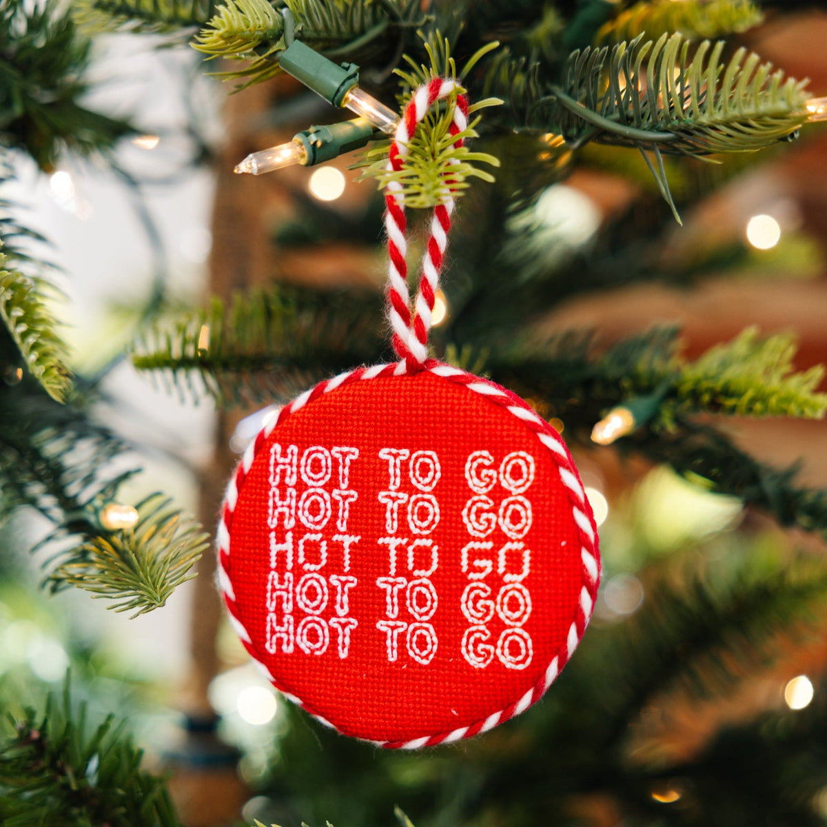 Needlepoint Ornament - Hot To Go