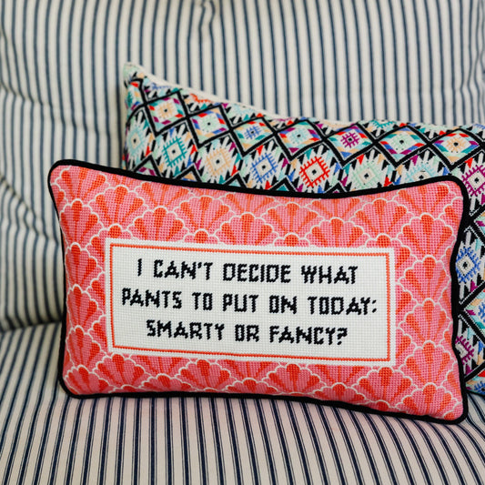 Pants Needlepoint Pillow