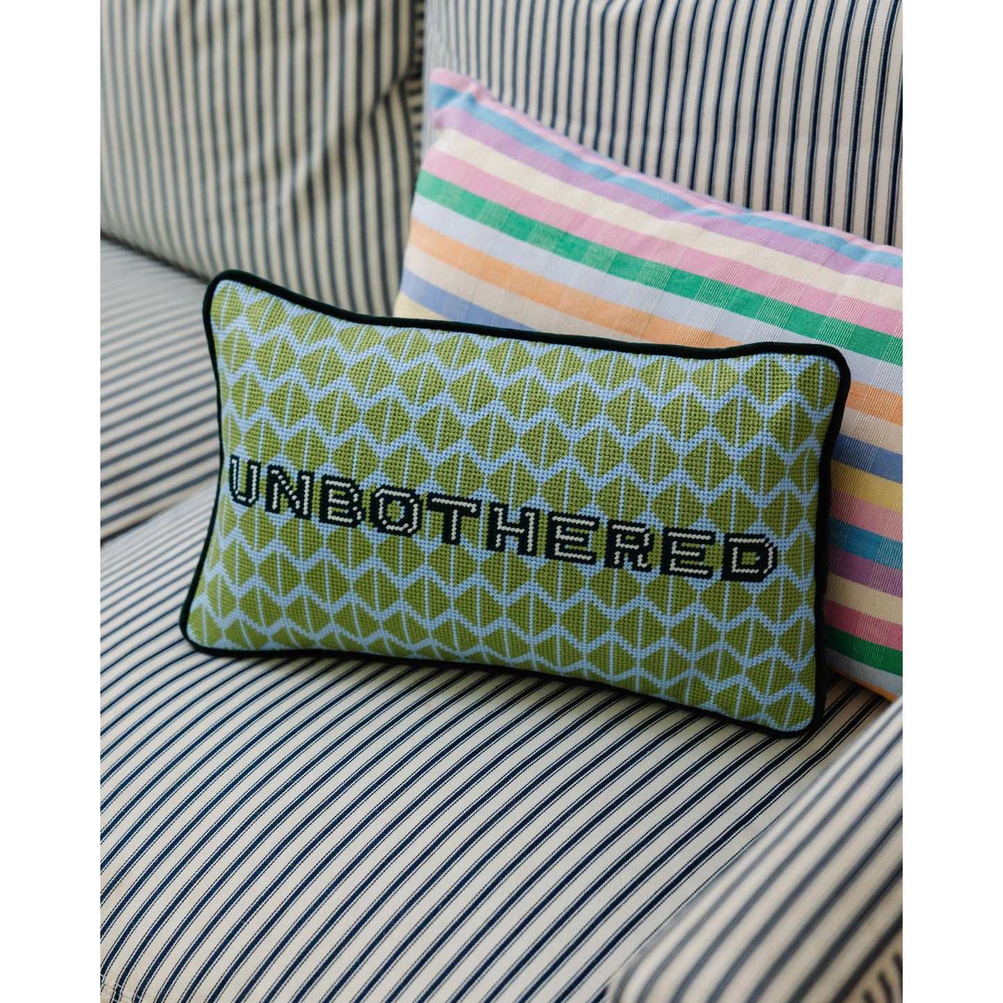 Unbothered Needlepoint Pillow