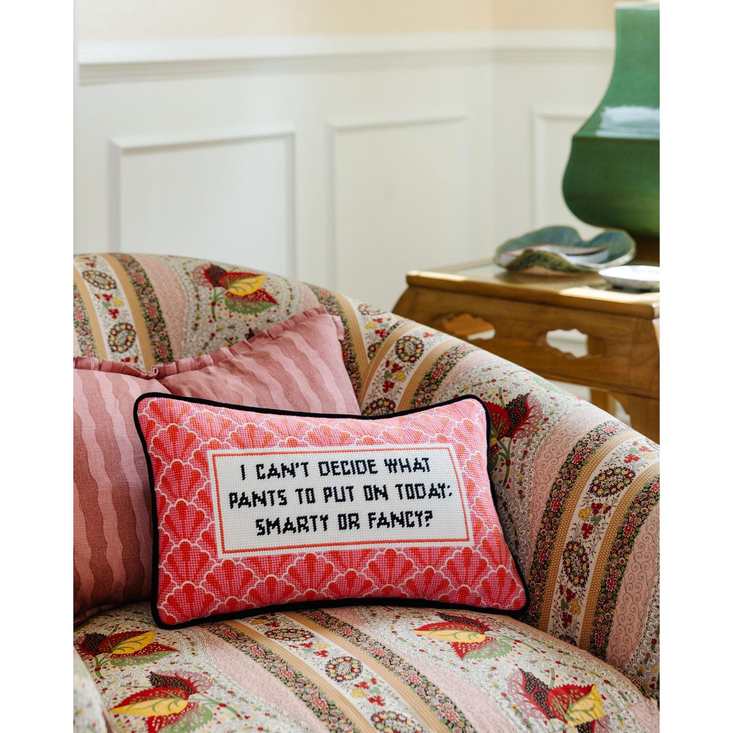 Pants Needlepoint Pillow