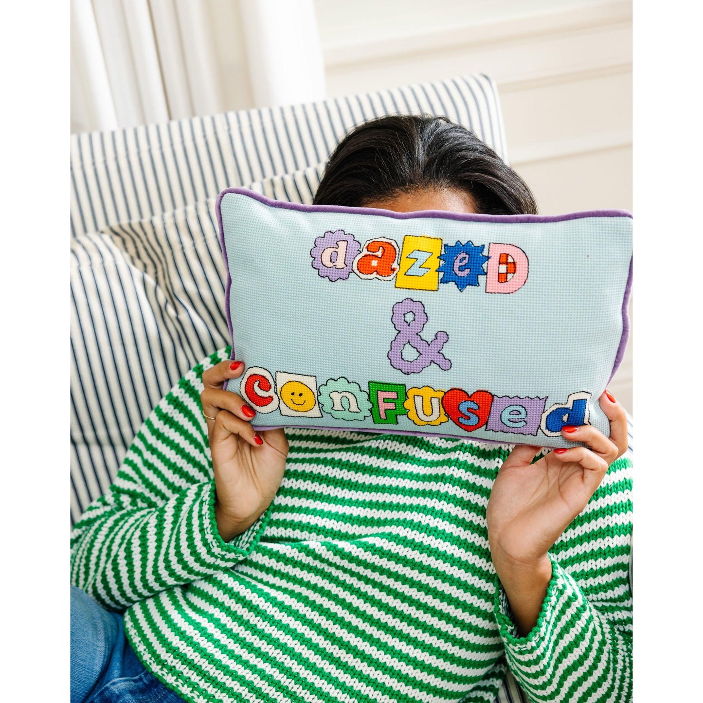 Dazed & Confused Needlepoint Pillow